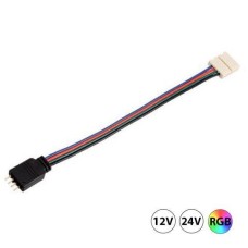 RGB LED strip Click connector kabel 4-aderig, soldeer vrij